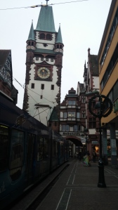 Look closely... it's a MacDonald's in a very old building in Freiburg. It almost blends in, but not quite.